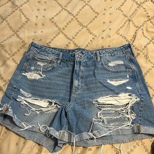 AEO Destroyed Jean Shorts 16